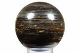 Polished Tiger Iron Stromatolite Sphere - Billion Years #316244-1